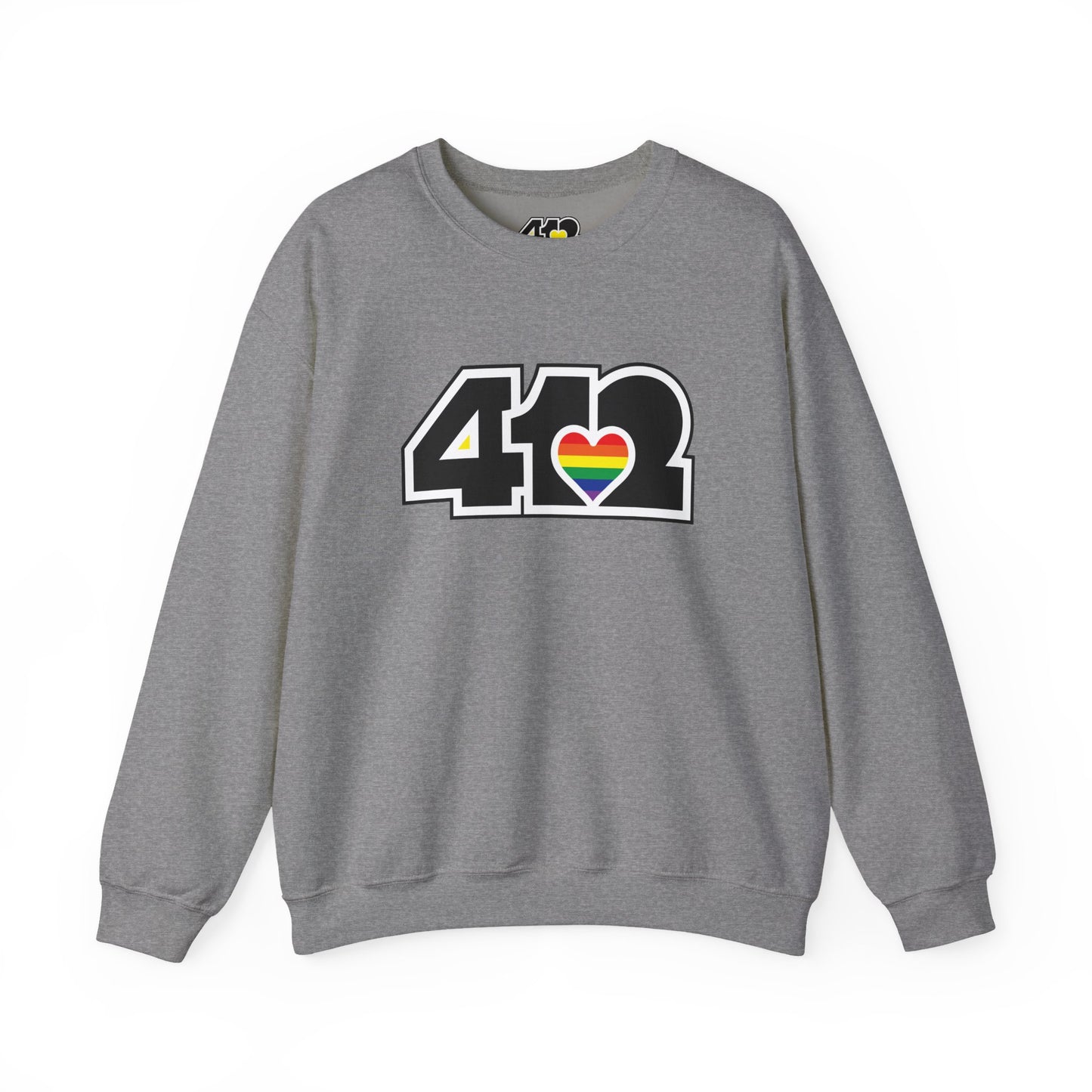 Pittsburgh Crewneck Sweatshirt | Black Rainbow 412 Logo