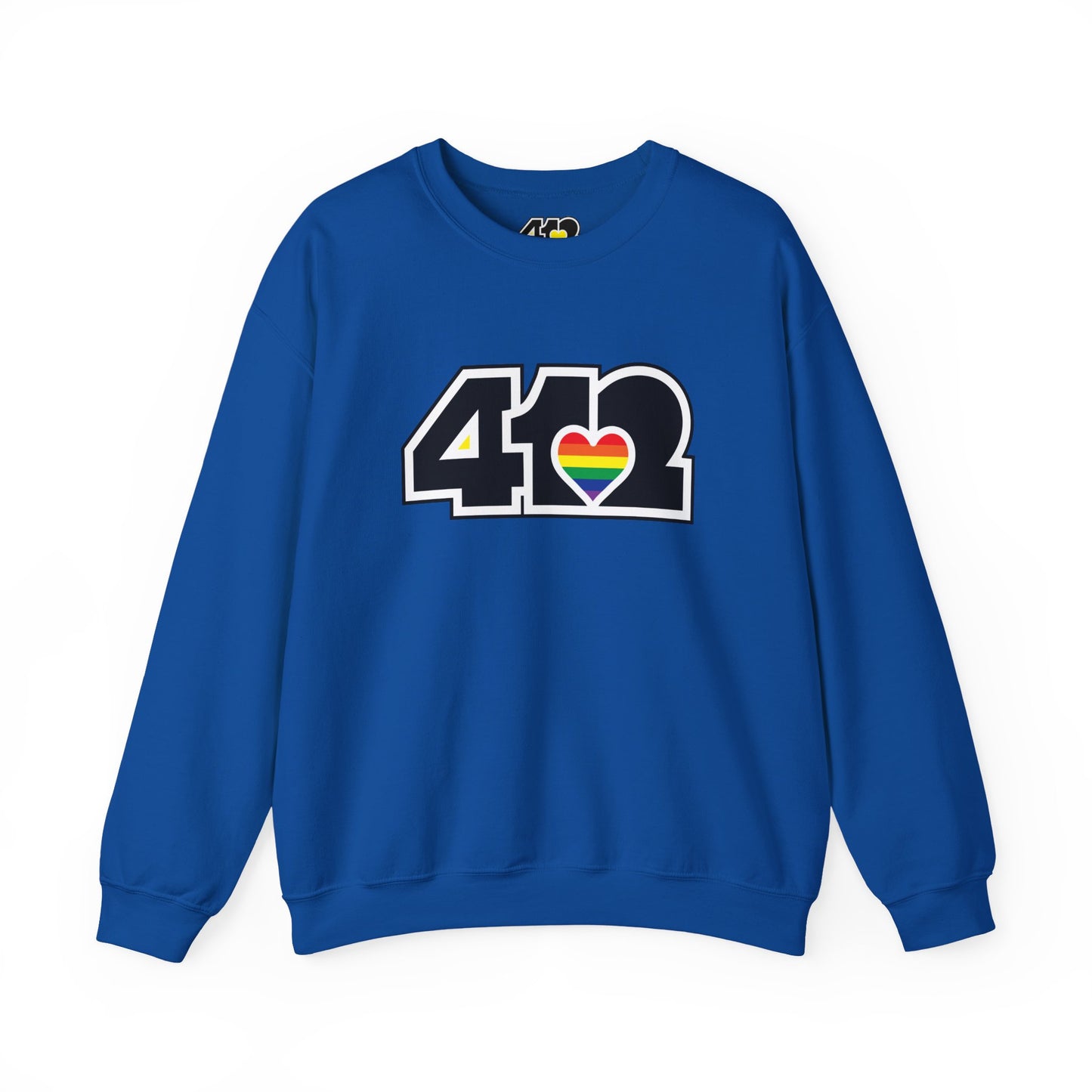 Pittsburgh Crewneck Sweatshirt | Black Rainbow 412 Logo
