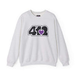 Pittsburgh Crewneck Sweatshirt | Black and Purple 412 Logo