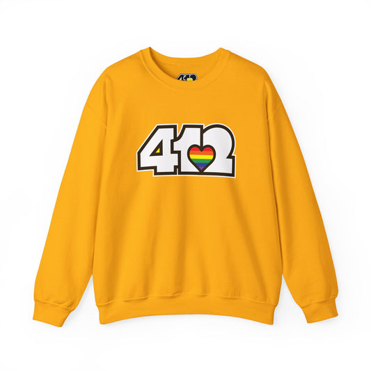 Pittsburgh Crewneck Sweatshirt | White Rainbow 412 Logo