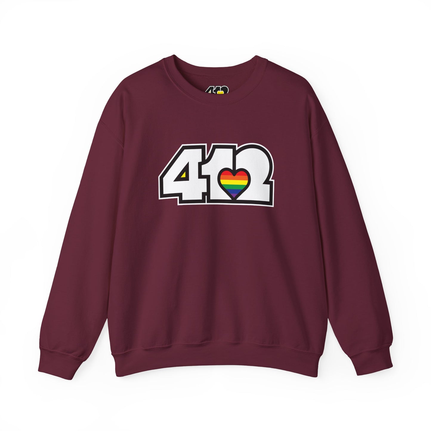 Pittsburgh Crewneck Sweatshirt | White Rainbow 412 Logo