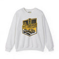 Pittsburgh Left Crewneck. Apparel Color: Ash. A blend of 50% cotton and 50% polyester for cozy durability. With an Elastic ribbed collar, and Double-needle stitching.
