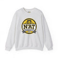 Pittsburgh N'AT Crewneck. Apparel Color: Ash. A blend of 50% cotton and 50% polyester for cozy durability. With an Elastic ribbed collar, and Double-needle stitching.