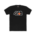 Pittsburgh T-Shirt | Black & Orange 412 Logo. Apparel Color: Solid Black. Tailored fit T-Shirt with breathable cotton fabric, and classic neckline.