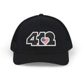 Snapback Hat | Embroidered Black Stars & Stripes 412 Logo. Apparel Color: Black. A comfy mid-profile adjustable fit for everyday flair