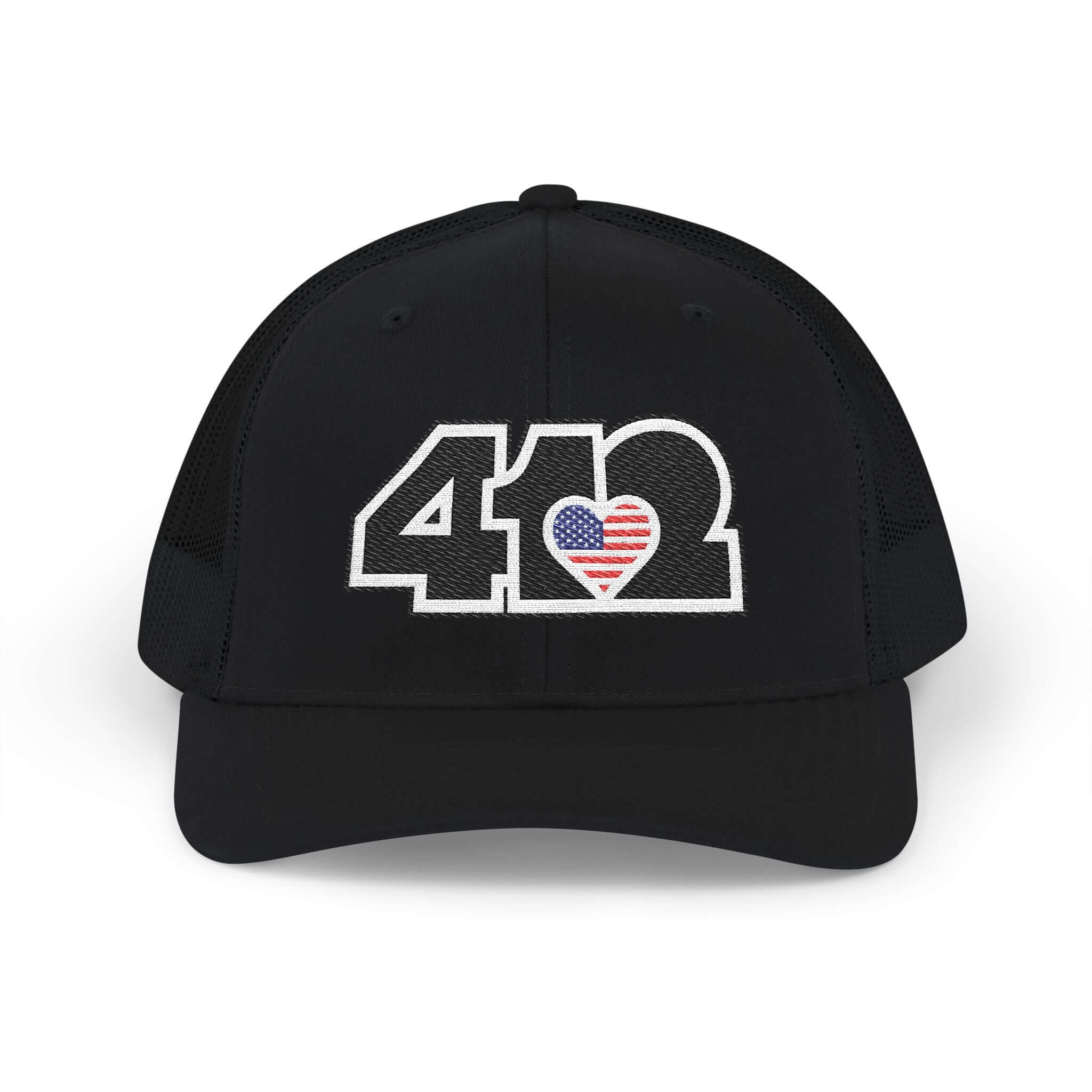 Snapback Hat | Embroidered Black Stars & Stripes 412 Logo. Apparel Color: Black. A comfy mid-profile adjustable fit for everyday flair
