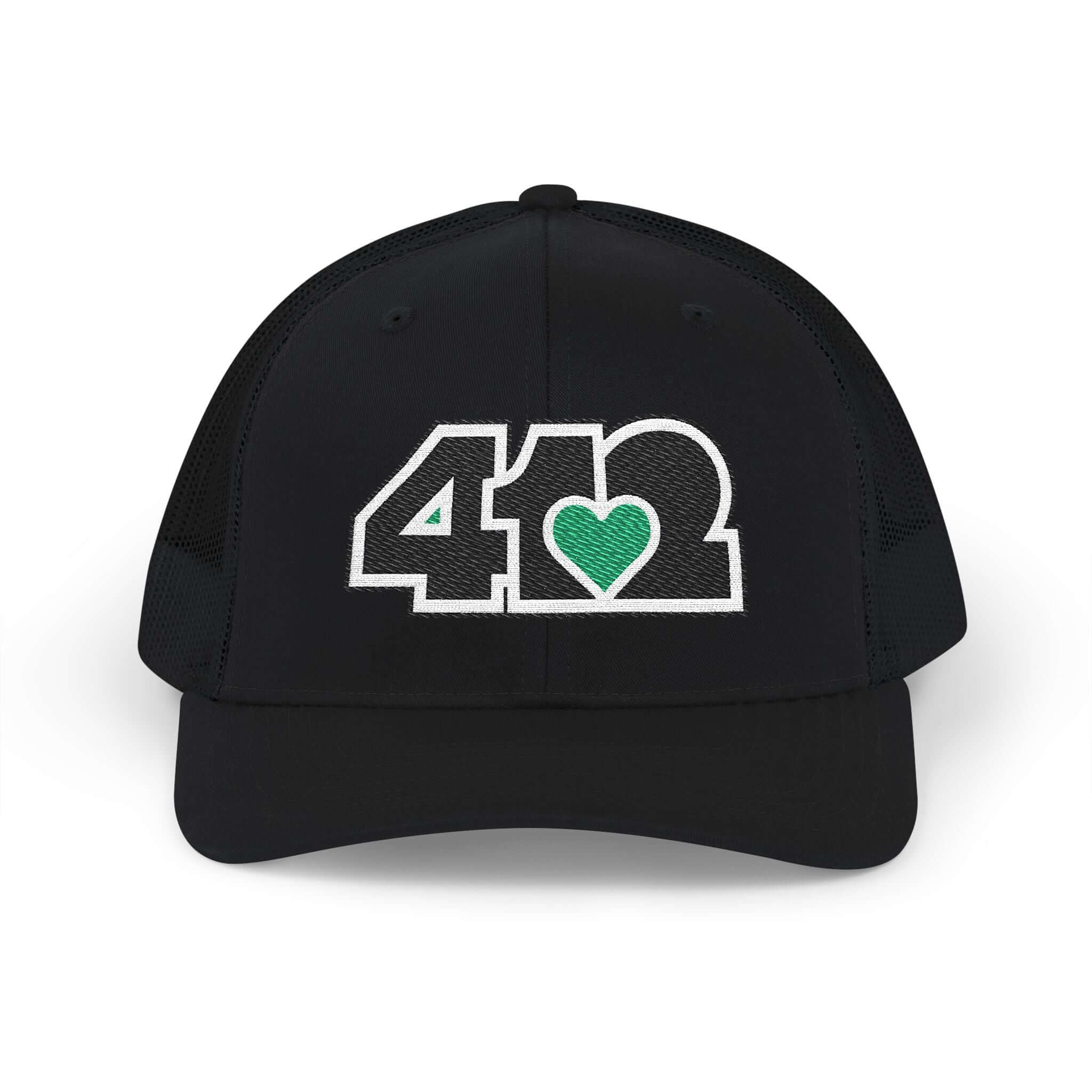 Snapback Hat | Embroidered Black and Green 412 Logo. Apparel Color: Black. A comfy mid-profile adjustable fit for everyday flair