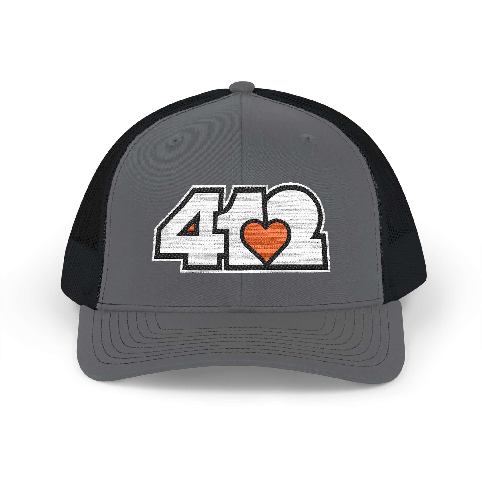 Snapback Hat | Embroidered White and Orange 412 Logo. Apparel Size: One size. A comfy mid-profile adjustable fit for everyday flair