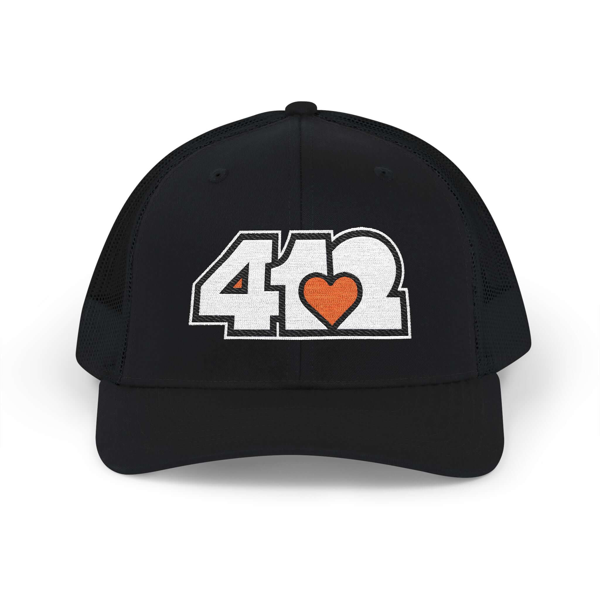 Snapback Hat | Embroidered White and Orange 412 Logo. Apparel Size: One size. A comfy mid-profile adjustable fit for everyday flair