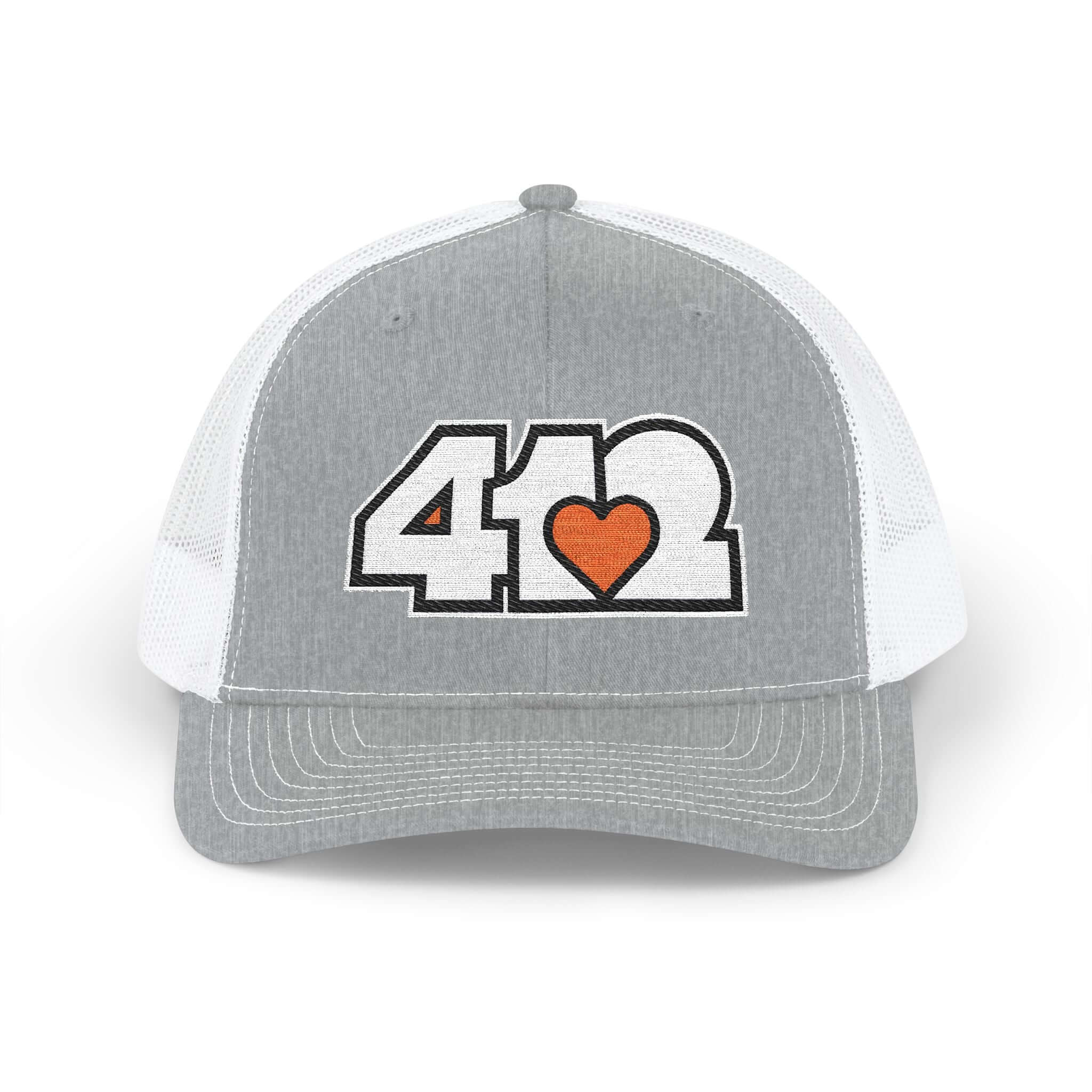 Snapback Hat | Embroidered White and Orange 412 Logo. Apparel Size: One size. A comfy mid-profile adjustable fit for everyday flair