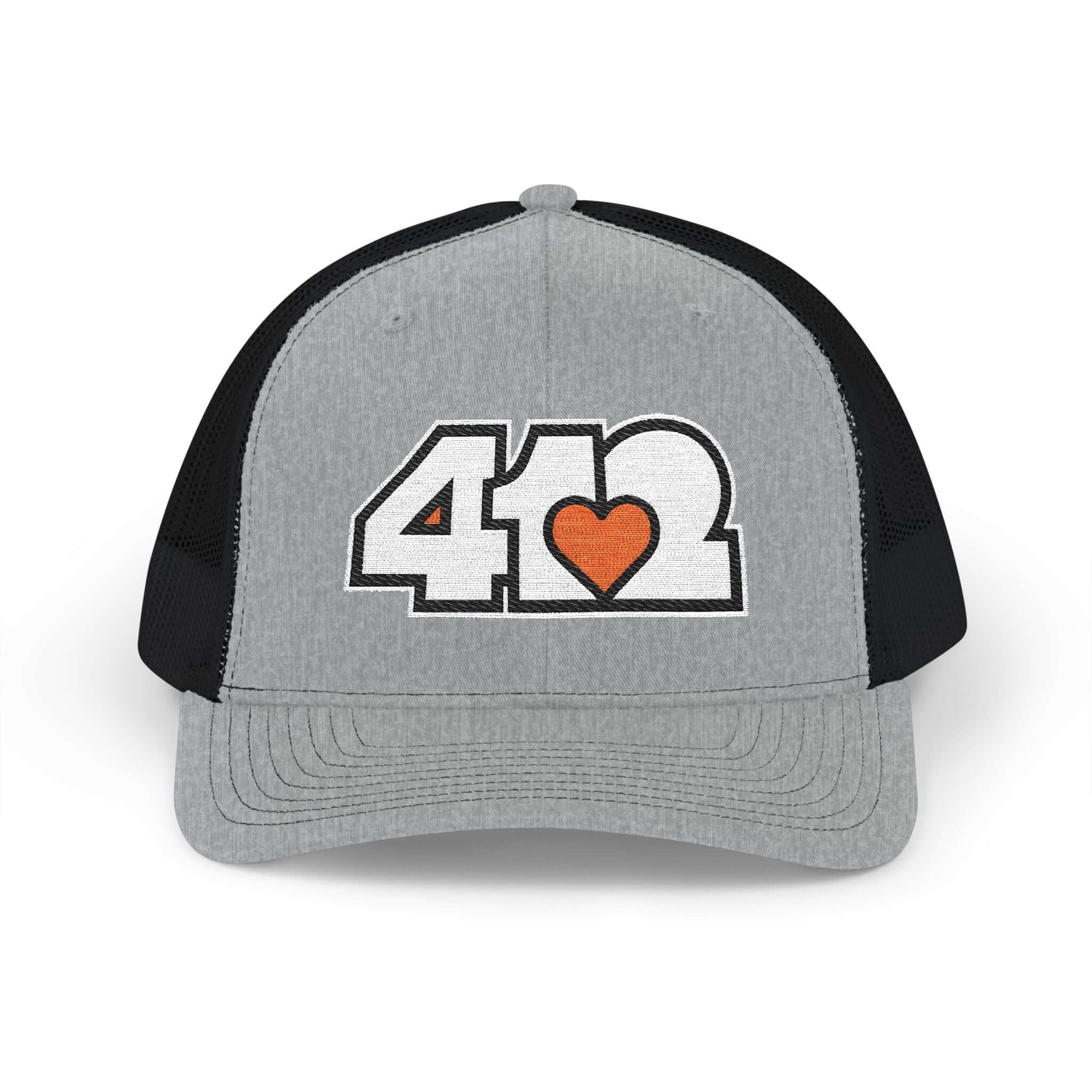 Snapback Hat | Embroidered White and Orange 412 Logo. Apparel Size: One size. A comfy mid-profile adjustable fit for everyday flair