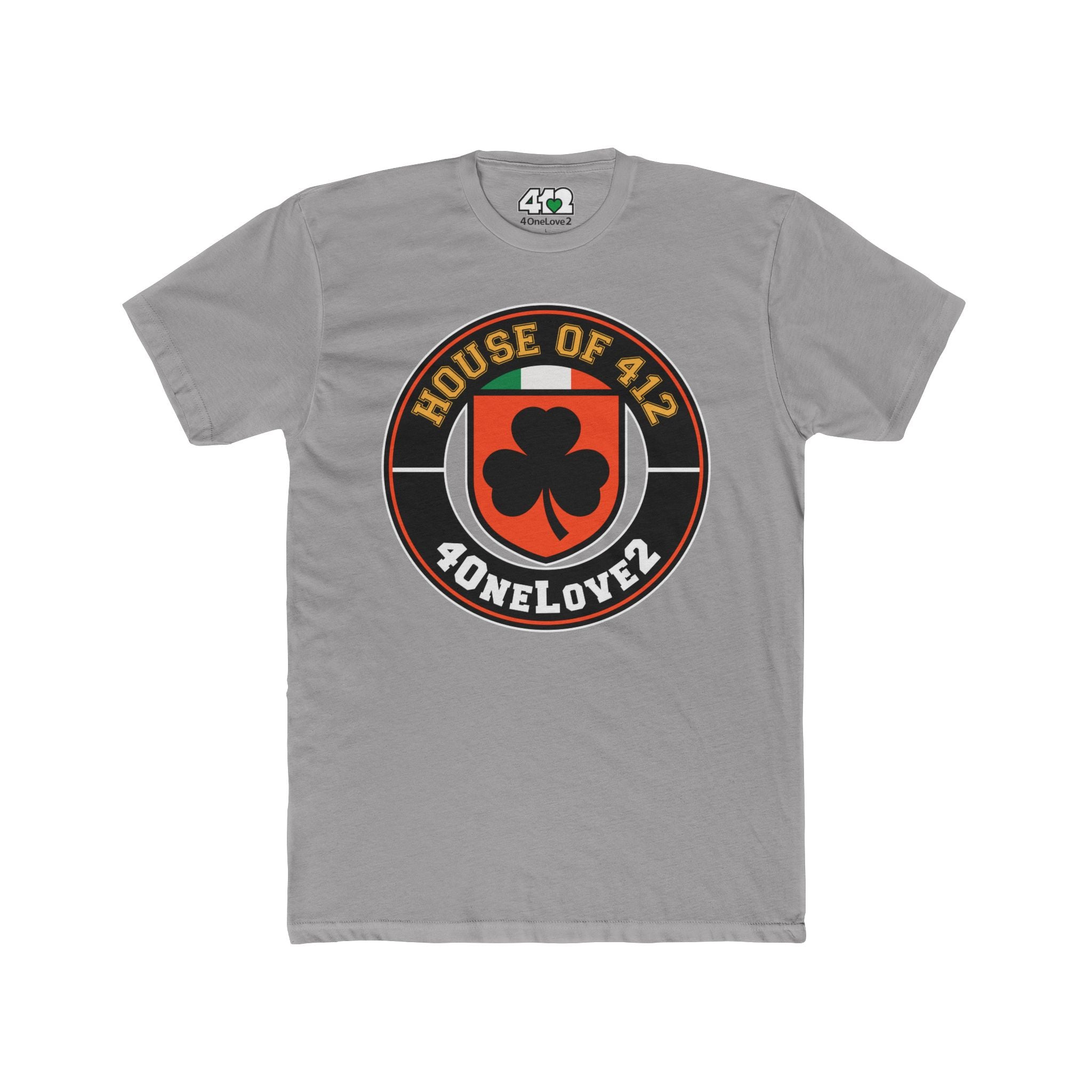 The House Of 412 T-Shirt. Apparel Color: Solid Light Grey. Tailored fit T-Shirt with breathable cotton fabric, and classic neckline.