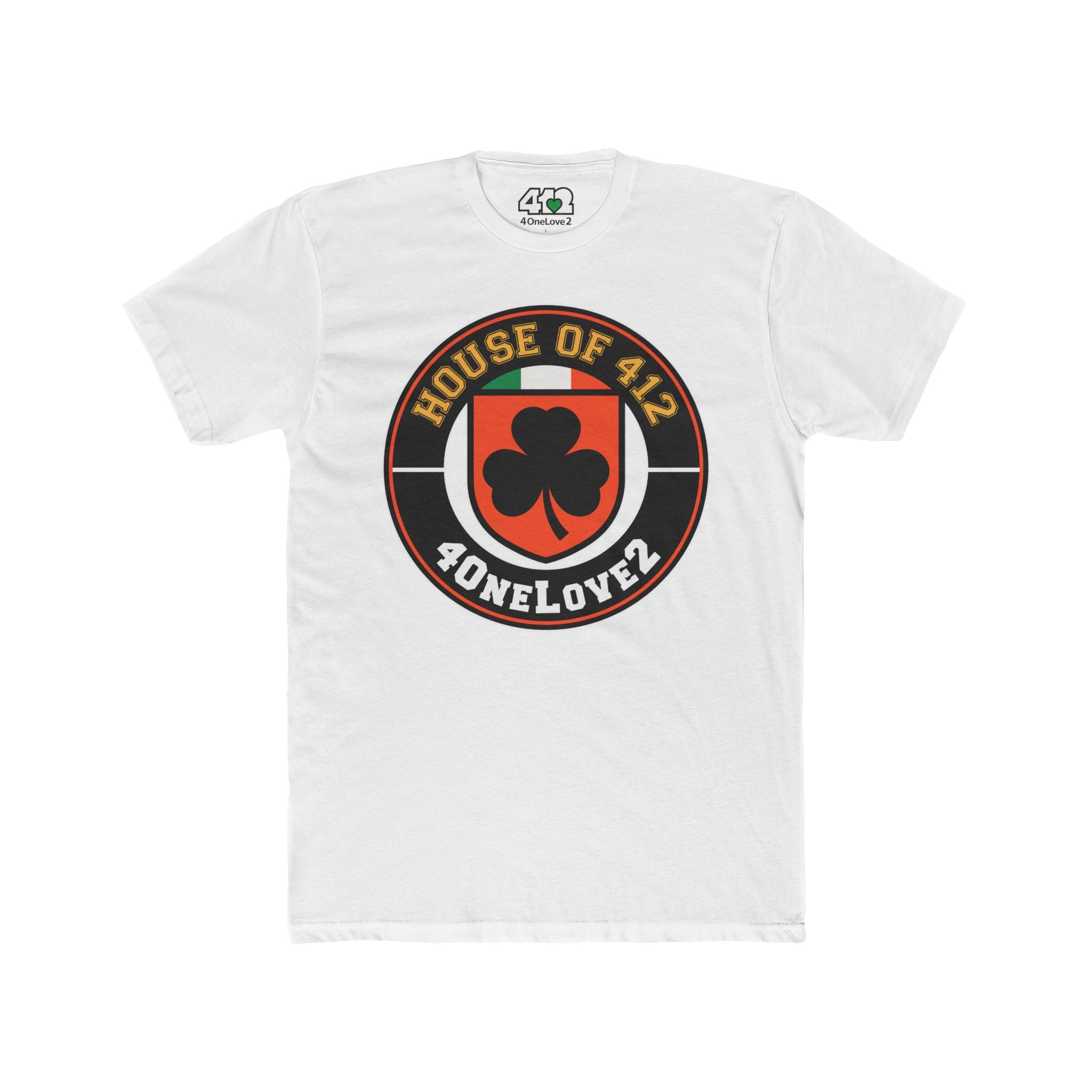 The House Of 412 T-Shirt. Apparel Color: Solid White. Tailored fit T-Shirt with breathable cotton fabric, and classic neckline.