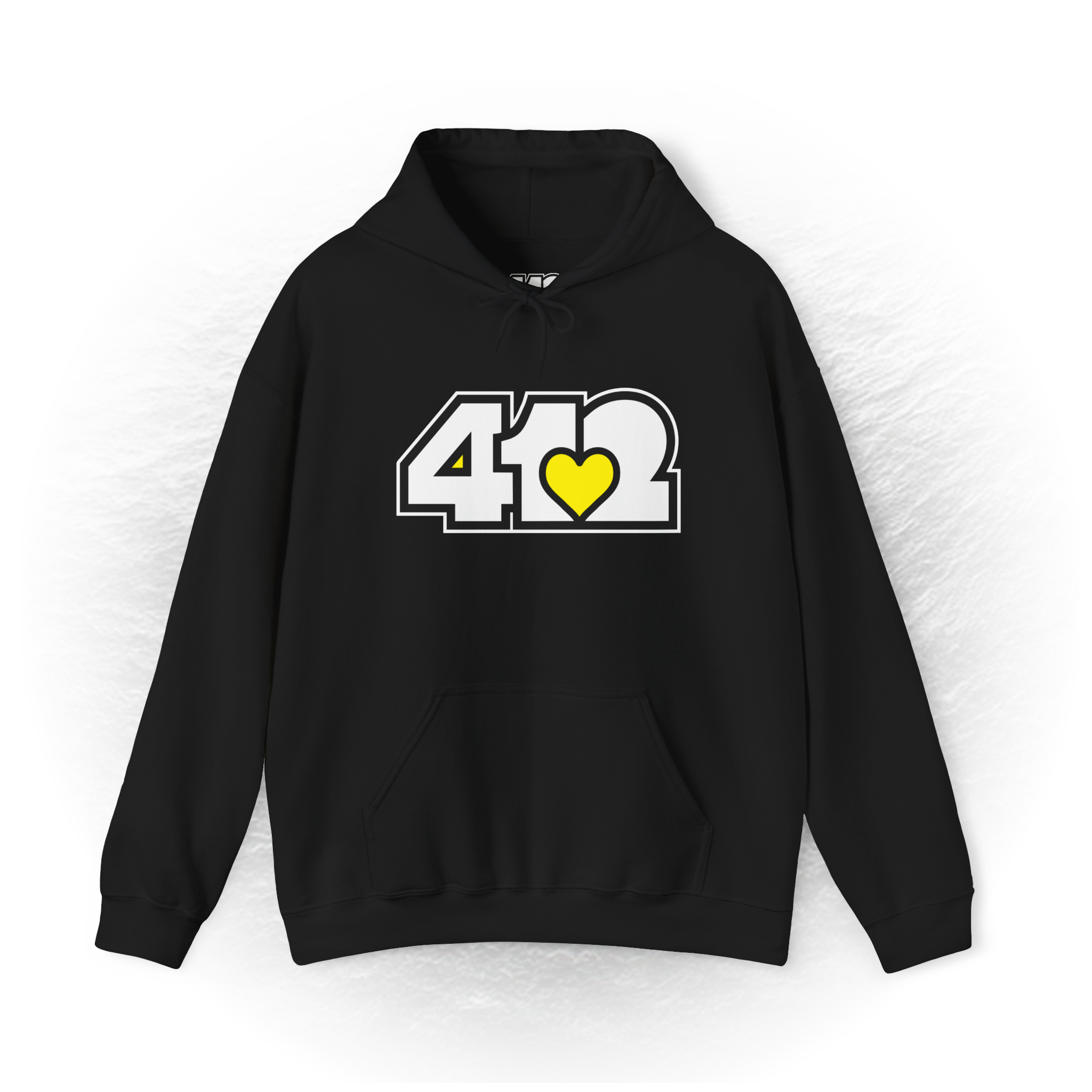Pittsburgh Signature White Yellow 412 Unisex Hoodie