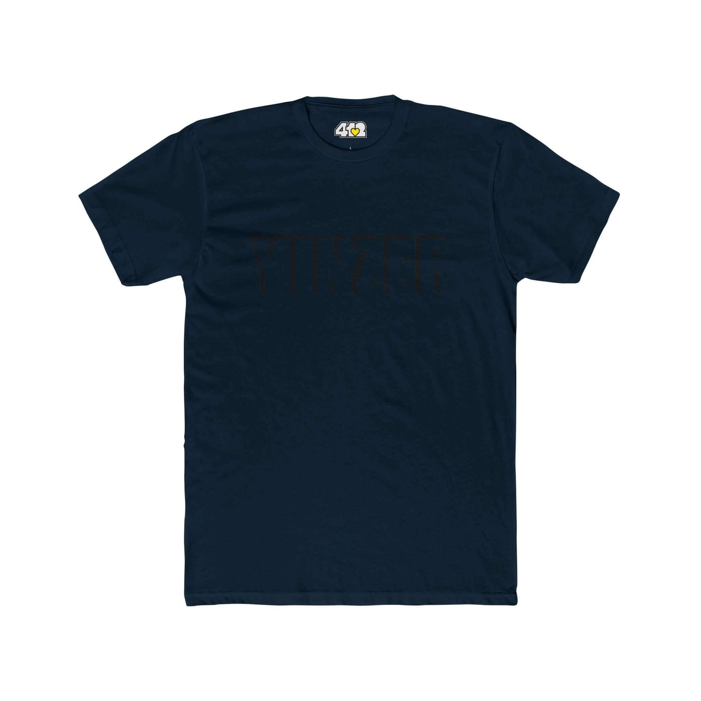 YINZER T-Shirt | Bold Black Logo. Apparel Color: Solid Midnight Navy. Tailored fit T-Shirt with breathable cotton fabric, and classic neckline.