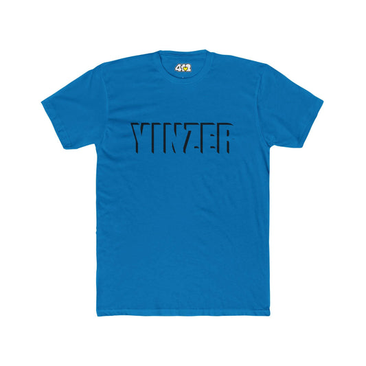 YINZER T-Shirt | Bold Black Logo. Apparel Color: Solid Turquoise. Tailored fit T-Shirt with breathable cotton fabric, and classic neckline.