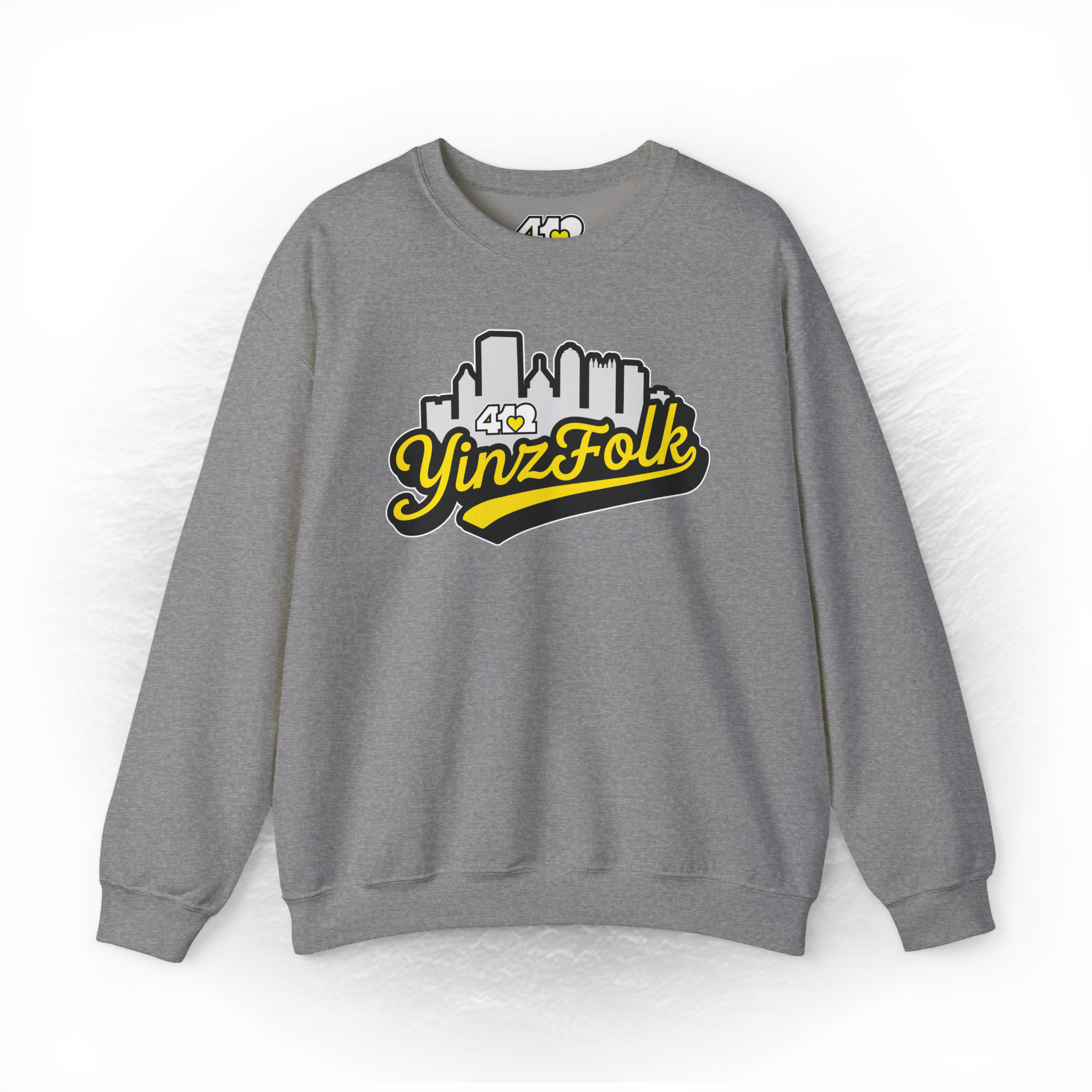 Yinz Folk Crewneck – ash – Crewneck Sweatshirts – 4OneLove2